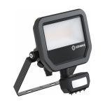 Ledvance Led-Scheinwerfer Aluminium Schwarz 17W 2200lm 100D - 830 Warmweiß | IP65 - Bewegungs- Und Lichtsensor - Symmetrisch