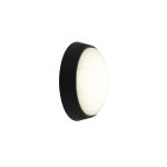 Ansell LED Bulkhead Helder Circular Plain Black 12.5W 1058lm - 830-840-865 CCT | 215mm - IP54 - Motion and Light Sensor