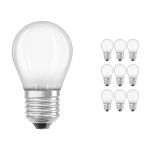 Mehrfachpackung 10x Ledvance CLASSIC LED E27 Birne Fadenlampe Matt 4.8W 470lm - 827 Extra Warmweiß | Dimmbar - Ersatz für 40W