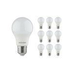 Mehrfachpackung 10x Noxion Lucent Classic LED E27 Birne Matt 8W 806lm - 930 Warmweiß | Höchste Farbwiedergabe - Ersatz Für 60W