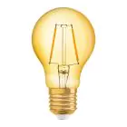 Osram Vintage 1906 LED Classic E27 A 2.5W 824 Fadenlampe Gold | Extra Warmweiß - Ersatz für 22W

