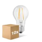 Mehrfachpackung 10x Ledvance Classic LED E27 Birne Fadenlampe Klar 6.5W 806lm - 827 Extra Warmweiß | Ersatz Für 60W